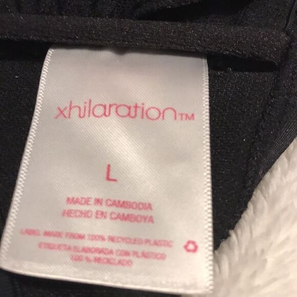 Xhilaration Crochet Halter Bikini Top Black Large - Picture 5 of 10